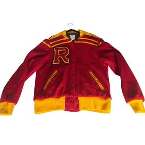 Red and Gold Cheerleader Jacket with 'R' Patch